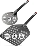 Tkc 12", 8" Perforated Pizza Peels - Professional And Bundle, Gray. Fixed Price $82.58.