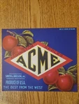 Original Acme Apple Crate Wood Box Label Tonasket Washington Smith & Nelson. Fixed Price $10.99.