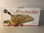 New Deluxe Acrylic Bread Slicer W/ Crumb Catcher Quality Norpro For The Cook. Fixed Price $10.00.