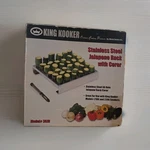 King Kooker Stainless Steel Jalape Rack With Corer Hole Model 36JR. Fixed Price $10.49.