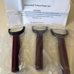 Kitchenaid 3-PIECE Set Red/maroon Julienne Serrated Y-peeler With Covers. Fixed Price $15.99.