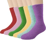 6- Women's Super Soft Toasty Fuzzy Warm Cozy Plush Slipper Grip Anti Socks. Fixed Price $12.99.