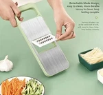 Mandoline Vegetable Slicer 5 Blades Shredder Grater Crinkle Cutter Hand Guard. Fixed Price $12.99.