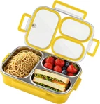 Stainless Steel Lunch Box, 3 Compartment Bento For Kids & Adults, Leakproof. Fixed Price $24.99.