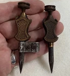 Vintage Stanley NO.1 Or NO.2 Brass And Steel Trammel Points With Pencil Holder. Fixed Price $50.00.