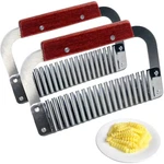 Bancoo 2-PCS Set Wavy Crinkle Cutting 4.72*1.89 In, Stain Steel Color. Fixed Price $15.93.