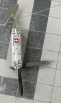 Victorinox Swiss Army 58MM Knife Silvertech Signature Lite. Fixed Price $40.00.