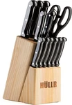Hullr 14 Piece Kitchen Knife Set With Wooden Block, Stainless Steel Chef. Fixed Price $89.10.