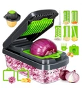 12IN1 Vegetable Chopper Onion Cutter 7 Blades Food Dicer W/container Grey Slicer. Fixed Price $19.19.