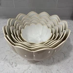 Set 6 Pieces Melange Melamine Mixing Bowl Nesting Serving Salad Salsa Chip Dip. Fixed Price $49.99.