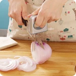Onion Holder Tomato Cutter Meat Slicer Stainless Steel Kitchen Gadgets. Fixed Price $6.12.