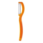 Triangle Swivel Peeler, Orange - Stainless Steel Straight Twin Blade. Fixed Price $23.99.