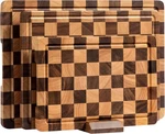 Cutting Set Acacia Wood Checkered Kitchen 3 Pcs Chopping. Fixed Price $66.39.
