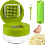 Garlic Press Stainless Steel, Mincer Tool With Storage Container,. Fixed Price $14.99.