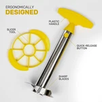 Pineapple Corer Cutter Stainless Steel Fruit Peeler Slicer Yellow Stem Tool. Fixed Price $8.99.