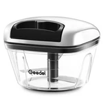 Manual Food Processor Vegetable Cutter, Geedel Pull Chopper 2CUP, Plating. Fixed Price $17.41.