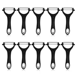 10 Pack Vegetable Potato Peeler For Kitchen,ergonomic Soft-touch Handle-black.... Fixed Price $44.03.