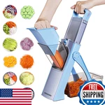 Vegguru Safe Mandoline Slicer, Adjustable Vegetable Chopper, Onion Potato Fry. Fixed Price $95.33.