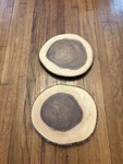 Lipper Acacia Bark Footed Server Or Cutting Board Set Of 2. Fixed Price $29.95.