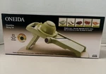 Oneida Mandoline Fruit Veggie Slicer New Box Green-lifetime Man. Warranty. Fixed Price $17.00.