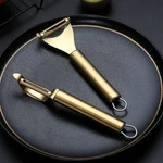 Set Of 2 Gold Potato Vegetable And Fruit Peelers For Kitchen Stainless Steel. Fixed Price $21.75.