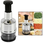 Manual Hand Press Garlic Onion Chopper Vegetable Food Processor Dicer Us. Fixed Price $6.49.