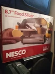 Nesco FS-250 8.7 Inch 180W Electric Food Slicer New Still Box. Fixed Price $59.99.