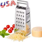 Kitchen Stainless Steel 4-SIDED Box Food Grater Vegetable Cheese Slicer Shredder. Fixed Price $6.26.
