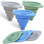 3 Pack Collapsible Silicone Funnels For Kitchen Use Filling Small Bottles. Fixed Price $12.64.