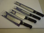 New Starter Set (4) Pro Knives 8IN 6IN Boning 12IN Bread 10IN Cimeter. Fixed Price $57.99.