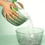 Efficient Large Salad Spinner Quick Dry Vegetable Washer And Sleek Serving Bowl. Fixed Price $19.99.