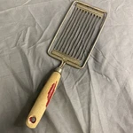 Vintage Kitchen 11 1/4" Ekco Red Wood Handle Cheese Tomato Egg Slicer. Fixed Price $9.00.