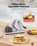 Vevor Manual Bread Slicer, 0-0.6" Adjustable Thickness Cheese Cutter, Hand Crank. Fixed Price $95.90.