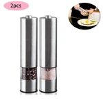 2PCS Electric Salt Pepper Grinder Mill Shakers Set Adjustable Stainless Steel. Fixed Price $8.99.