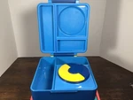 Box Omielife Bento Insulated 3 Compartment Lunch Blue Original. Fixed Price $25.99.