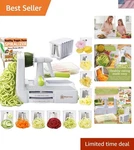 10-BLADE Vegetable Spiralizer: Zucchini Slicer & Veggie Noodle Maker, .... Fixed Price $86.64.