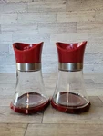 2 Kuhn Rikon Switzerland Pepper Mill Salt Herb Grinders Red Adjustable Spice. Fixed Price $18.00.