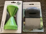 Viovia Hand Spiralizer For Ribbon-cutting Vegetables, Green & Crinkle Cutter Blk. Fixed Price $9.99.