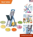 Upgrade Safe Kitchen Mandoline Slicer - Effortless Vegetable Slicing & Chopping. Fixed Price $99.99.
