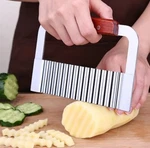 1 Stainless Steel Crinkle Wave Potato French Fry Cutter Vegetable. Fixed Price $10.99.