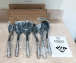 Cook's Companion 6 Piece Tool Set Kitchen Utensils Black Stainless Steel Handles. Fixed Price $38.00.