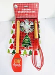 Christmas Baking Kitchen Set ( Apron- Spatula- Whisk- Cookie Cutter ). Fixed Price $14.39.
