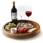 Tidita 16" Acacia Lazy Susan For Top - Wooden Turntable Serving Tray. Fixed Price $61.34.