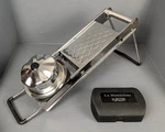 Buyer Mandoline -made France- Julienne Slicer W/box, Blades, Etc. Fixed Price $99.00.