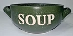 Mulberry Home Collection Genmert Green Speckled Soup Bowl With Handles. Fixed Price $5.00.