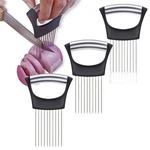 Dyuljs 3 Pieces Onion Holder For Slicing, Stainless Steel Cutter Sl.... Fixed Price $13.18.