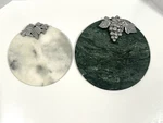 Winsome Wood Green White Round Marble Cheese Cutting Boards Grapes 12 10. Fixed Price $31.99.