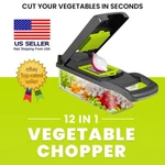 12 Vegetable Chopper Spiralizer Mandolin Slicer Grater With Container Usa. Fixed Price $23.99.