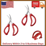 2 Pack Stainless Steel Seafood Scissors Fish Crab Shrim Lobster Kitchen Shears. Fixed Price $58.85.