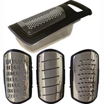 Cheese Box Grater Mandolin Slicer Lemon Zester Handheld With 4 Blades. Fixed Price $26.99.